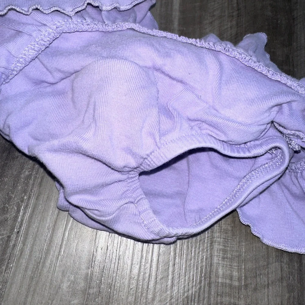 Okie Dokie Purple Ruffled Diaper Cover